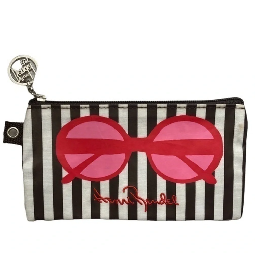 Henri bendel rare sunglass print cosmetic toiletries bag
